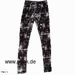 : Leggings: Gewitter/Blitze, schwarz-weiß