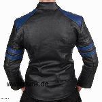 Sexypunk: Girlie Retro Lederjacke, schwarz-blau