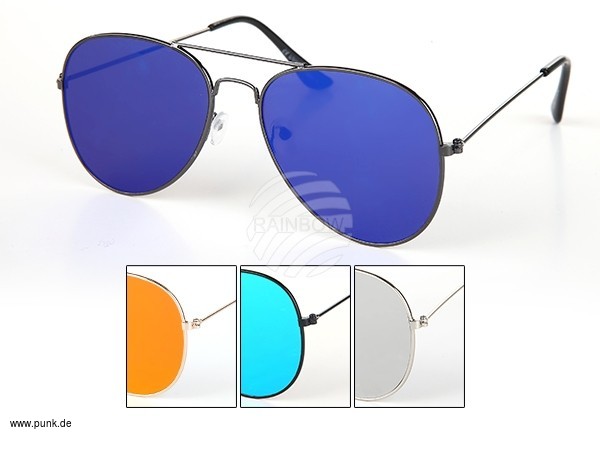 : Flat Glass Pilotenbrille, bunt
