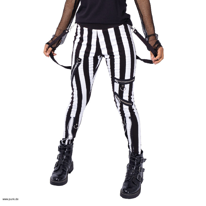 Heartless: GHOSTED LEGGINGS - BLACK/WHITE