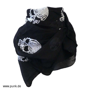 Rock Daddy: Halstuch, schwarz mit Skulls