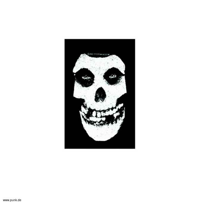 : Misfits White Skull Aufnäher, gewebt