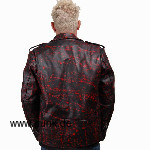 Sexypunk: Schwarze Lederjacke, mit roten Blutspritzern