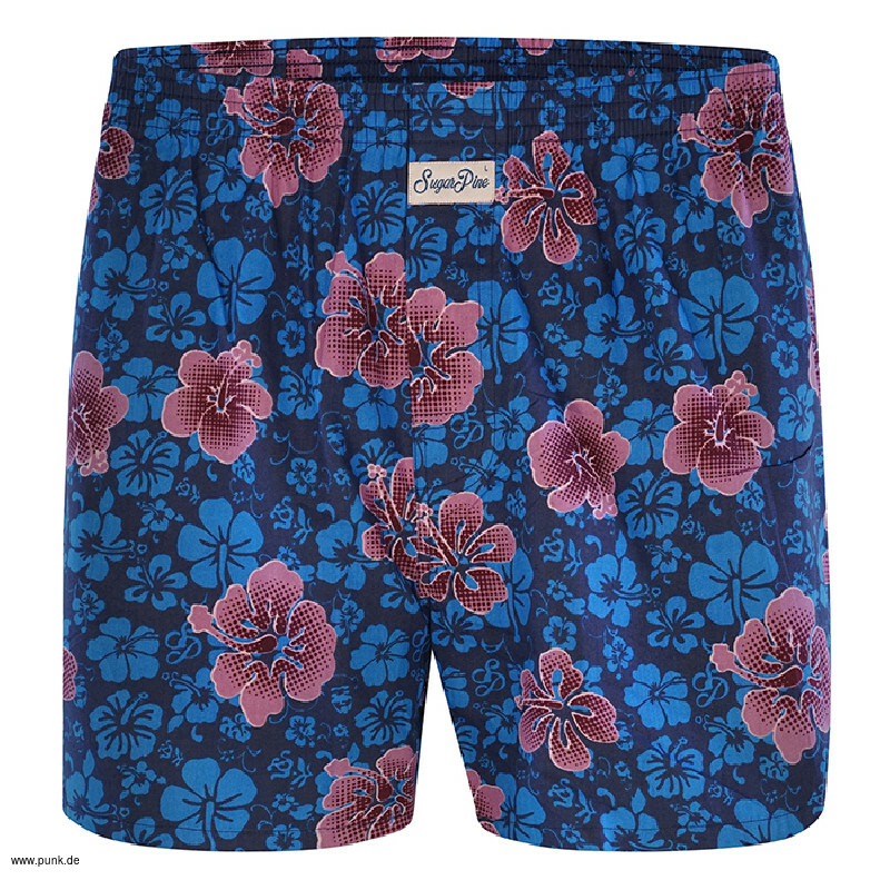 Sugar Pine: Shorts mit Hibiskusblüten