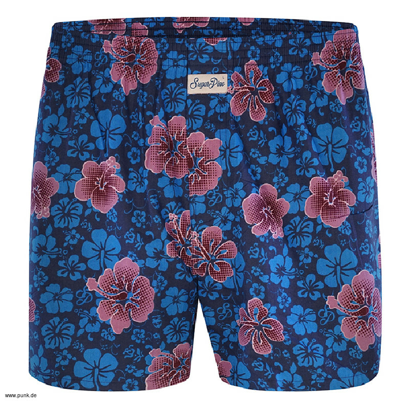 Sugar Pine: Shorts mit Hibiskusblüten