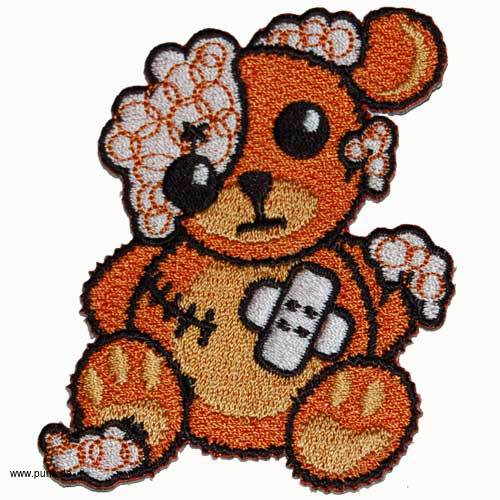 Sexypunk: Gestickter Aufnäher: zerfetzter Teddy