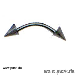 : Gebogener Barbell mit Spitzen