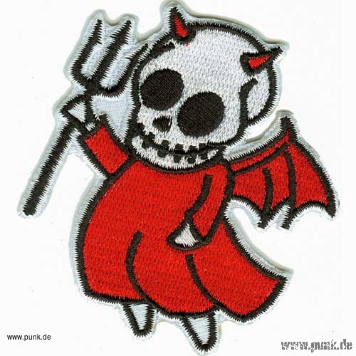 Sexypunk: Gestickter Aufnäher: Skull-Teufel