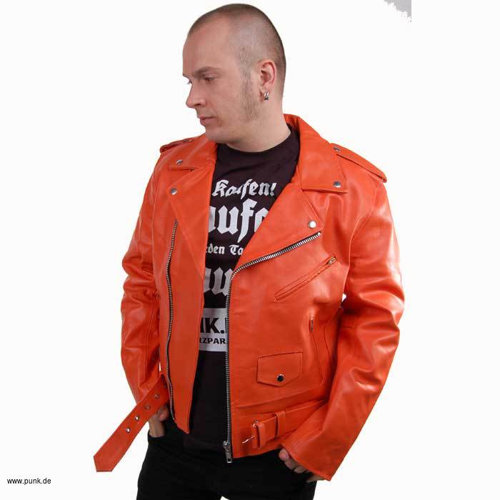 Sexypunk: Lederjacke Marty, orange