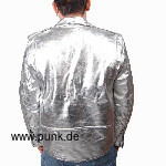 Sexypunk: Silberfarbene Lederjacke, de luxe