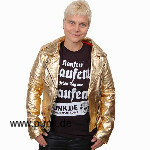 Sexypunk: Goldene Ladies Lederjacke de luxe