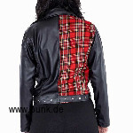 Heartless: ELAINE JACKET - BLACK/RED TARTAN