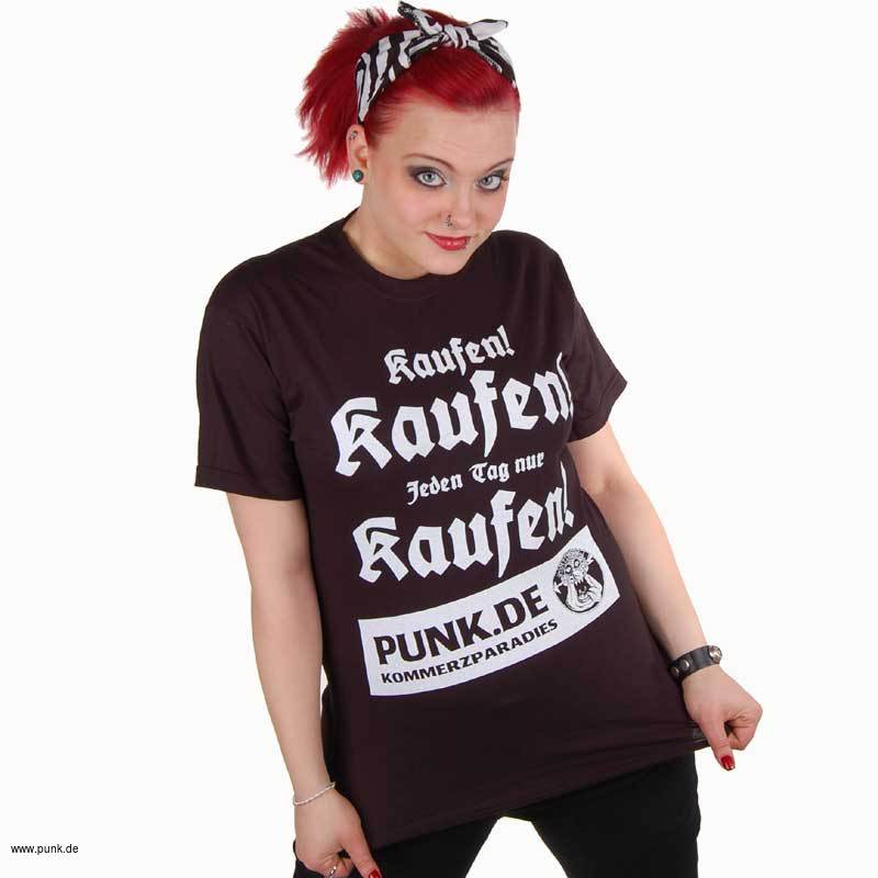 : Kaufen, kaufen jeden Tag nur kaufen Girlie Shirt