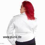 Sexypunk: Girlie-Lederjacke, weiß