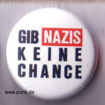 : Gib Nazis keine Chance Button