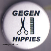 : Gegen Hippies Button