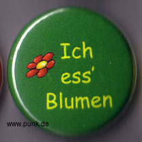 : Ich ess Blumen Button